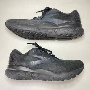 Womens Size 8 (B) Brooks Ghost 16 Shoes Triple Black Athletic Running Sneakers